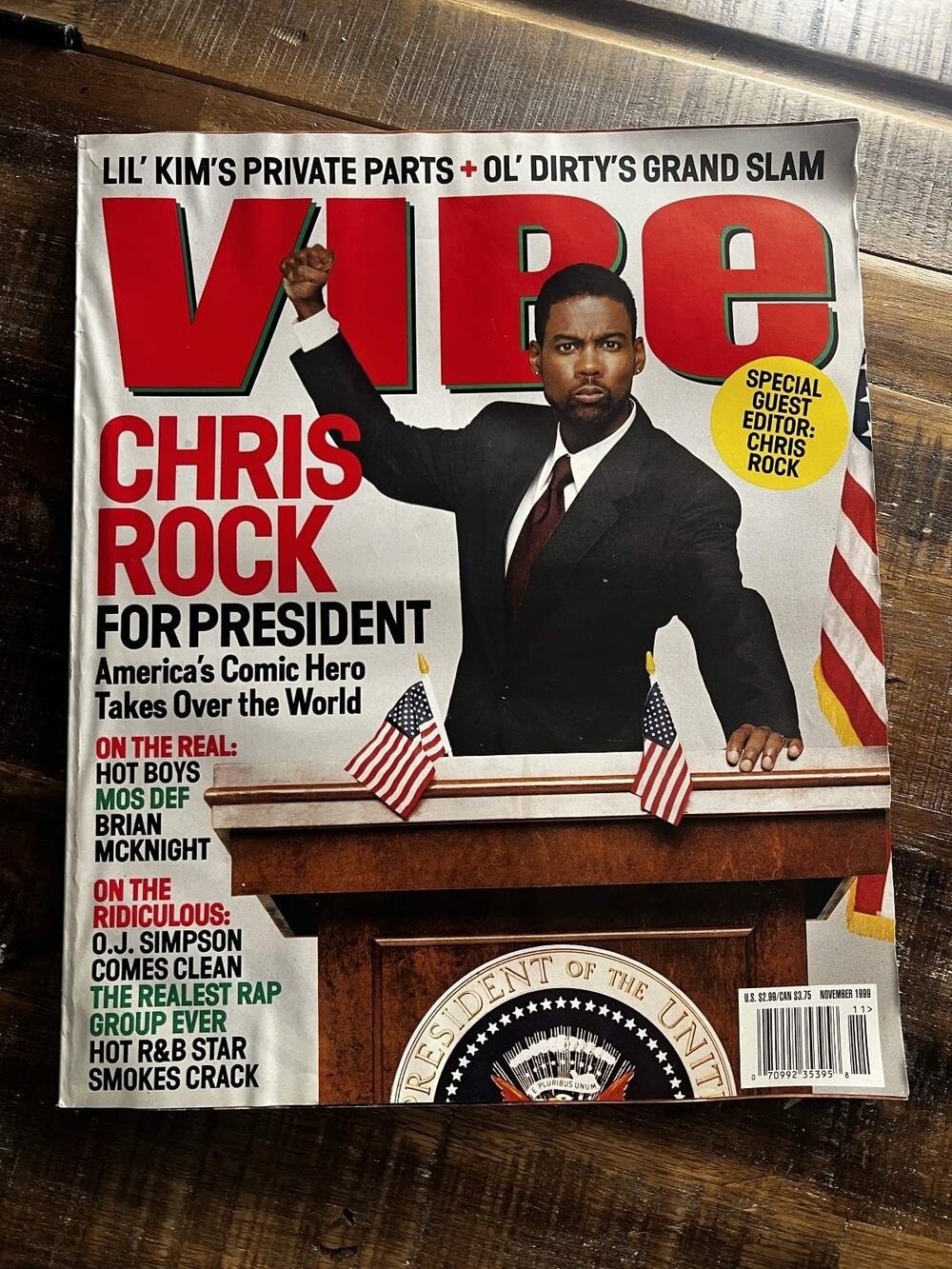 Vintage VIBE Magazine November 1999 (Chris Rock "For President" Cover Issue